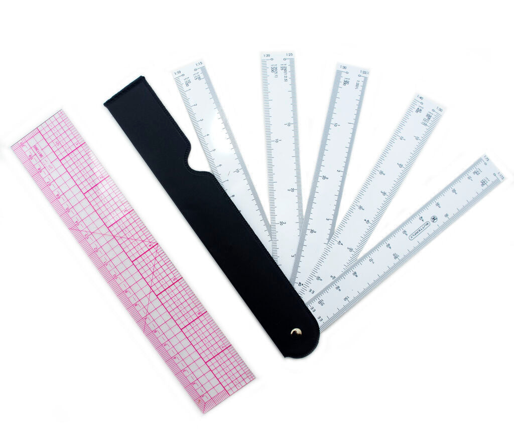 Pocket Pattern Aid ruler with ratio guide for clothes making