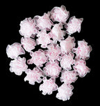 Pack of 20 assorted decorative flower trims in baby pink