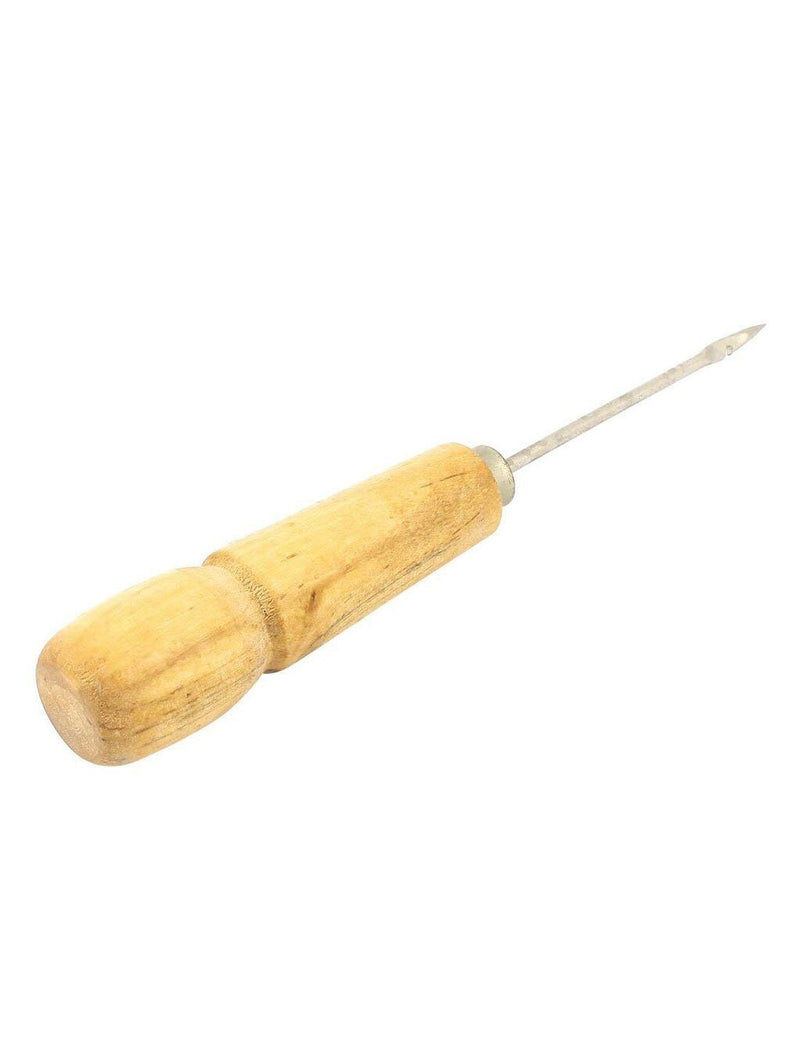 Two heavy duty wooden stitching awls with comfortable grips