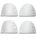 Two pairs of light weight white shoulder pads displayed.