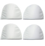 Two pairs of light weight white shoulder pads displayed.