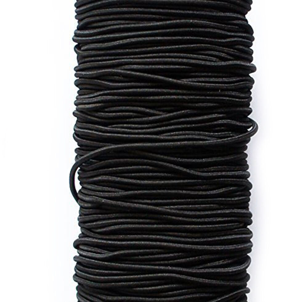 Large roll of round white polyester woven elastic