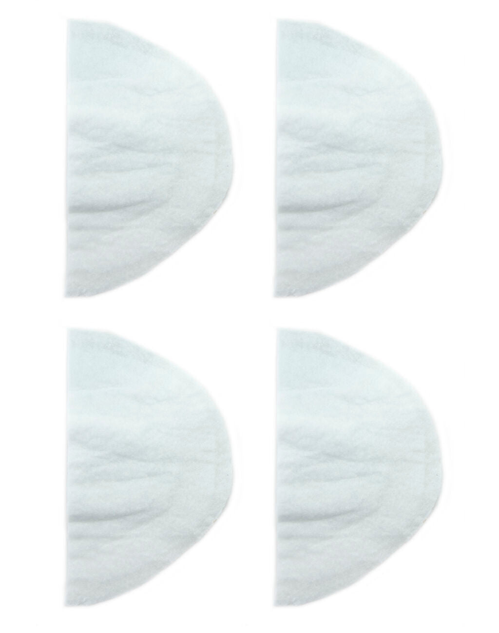 Two pairs of white shoulder pads displayed on a table.