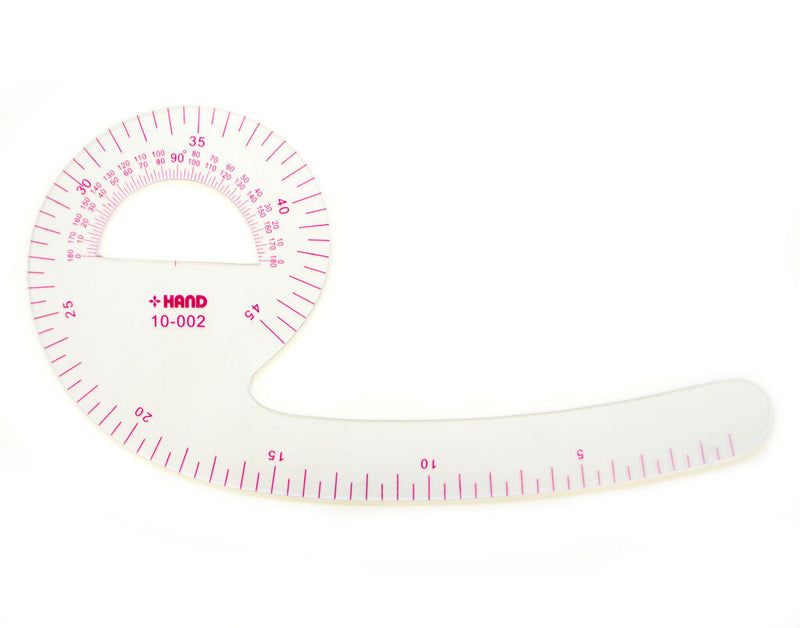 Multi purpose 6 shape pattern ruler showing various curves