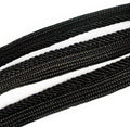 BRT20 Black Plait Edge Sew in Pipe Trim on a roll