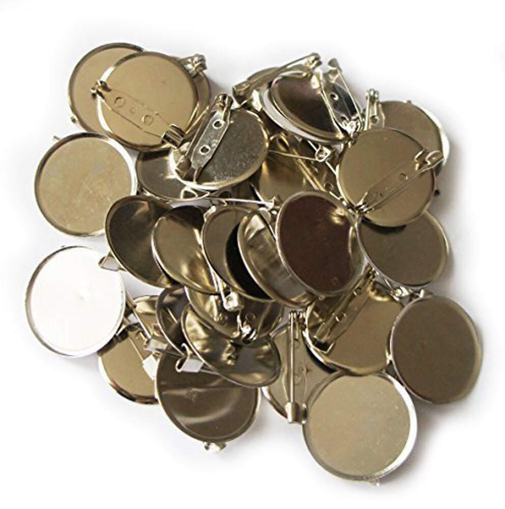 Image of copper solid strength round backing badge pin