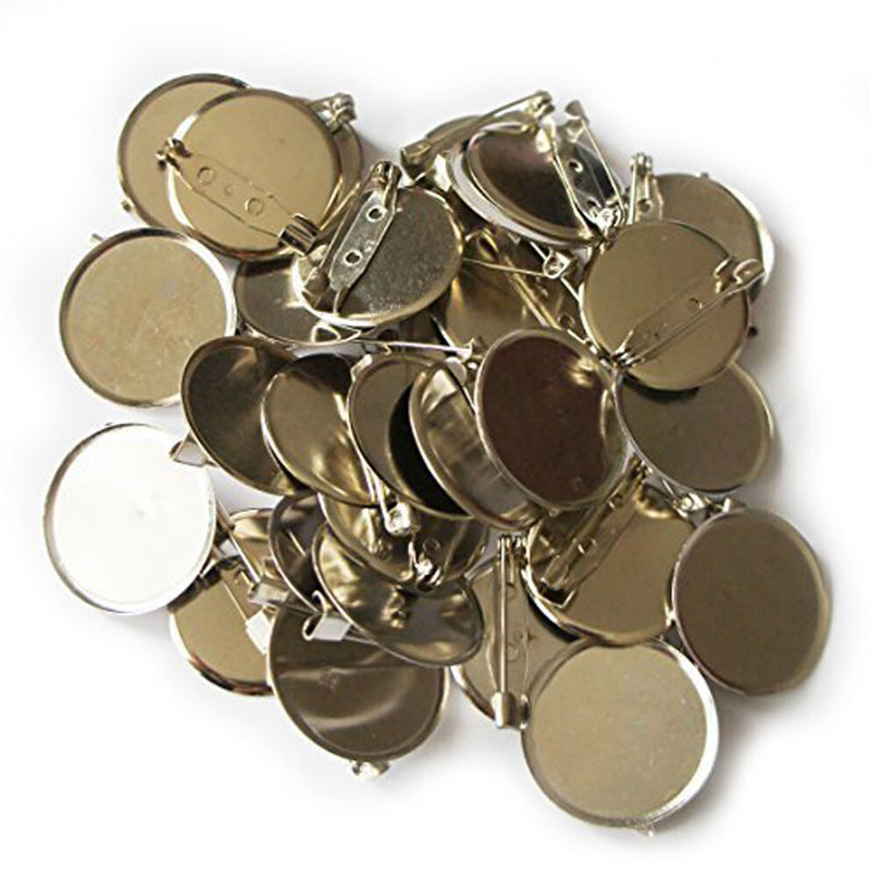 Image of copper solid strength round backing badge pin
