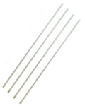 Four pieces of metal spiral boning for corsets.