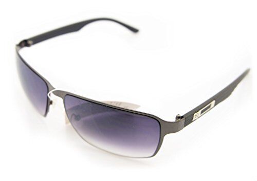Stylish unisex sunglasses with silver temple motif.