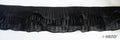 Nylon frill ruffle elastic trim in black on a white background.