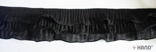 Nylon Frill Ruffle Elastic Trim - 5 meters (T05 Black)