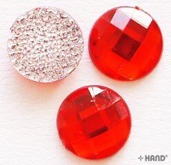 Round Hotfix - Iron On Rhinstone Diamante Gems 10mm, a Pack of Appx 400 (D12 Red - appx 63g)