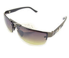 Front view of stylish unisex sunglasses with brown lenses.