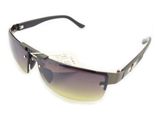 185 Stylish Unisex Sunglasses with Silver Temple Motif - Width at Temples 132 mm - 100% UV400 Protection - Brown Frame and Lenses