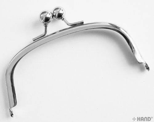 Medium silver half moon purse frame with clasp lock