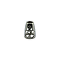 Set of 10 silver tone metal cord ends displayed on a white background.