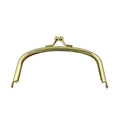 Large rounded square purse frame in gold colour.
