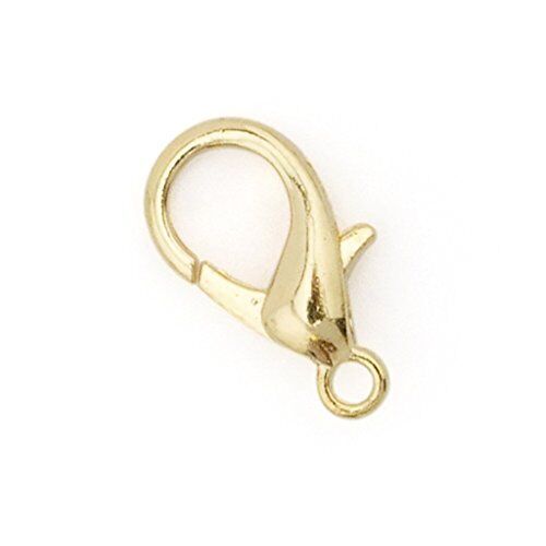 Pack of gold colour lobster clasps for jewellery making.