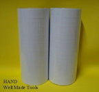 Close-up of the high-quality plain white price labels