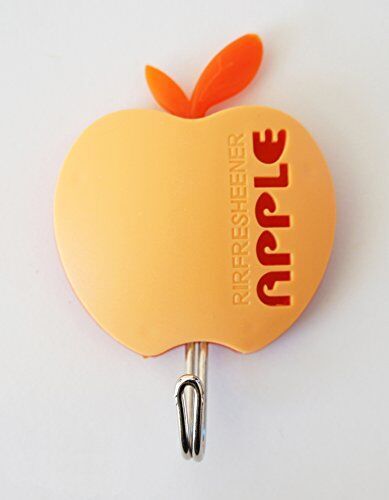 Pack of three apple shape hooks in vibrant orange.