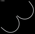 Five pairs of plastic bra under wires in size XXL