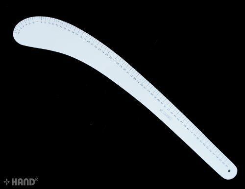 Flexible 61cm metric curve ruler for precise measurements.