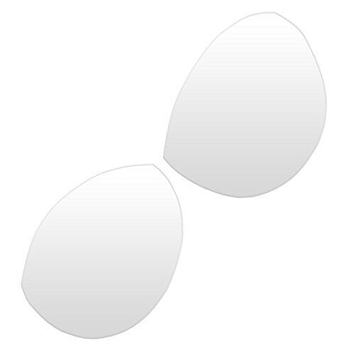 Two pairs of large white sew-in bra cups displayed together.