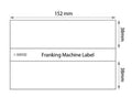 Pack of 500 franking machine labels on display