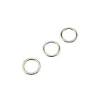 Metal O lingerie rings showing 1 cm diameter and strap compatibility.