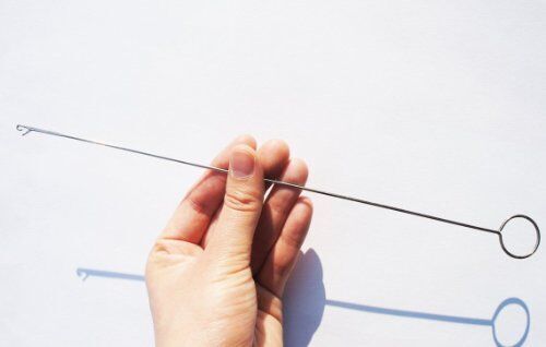 Close-up of the loop turner showing its design