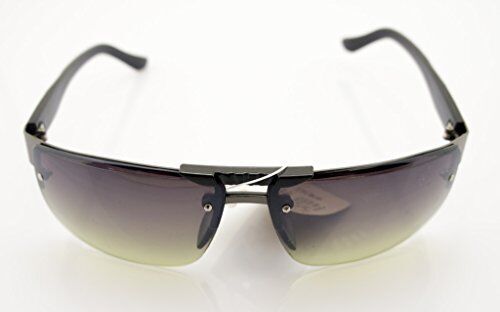Close-up of the brown frame and lenses of the sunglasses.