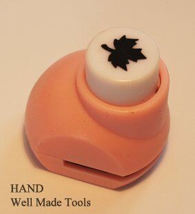 Craft paper punch shaped like an autumn leaf