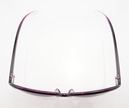 15827 Ladies Fashion Sunglasses - Large Frame - Width at Temples 139 mm - 100% UV400 Protection - Pink/Clear Frame with Pink Lenses