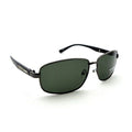 Unisex polarised sunglasses with dark-tinted lenses