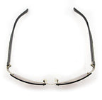 Sunglasses laid flat to showcase the overall design.