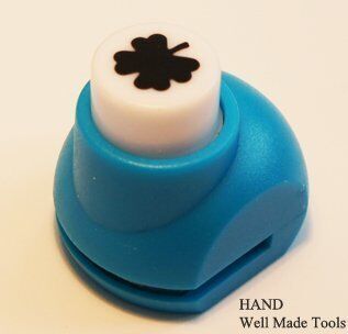 Close-up of clover shape punch showing the cutting mechanism