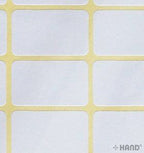 Labels arranged on a flat surface for easy access