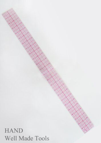 Close-up of the graph ruler's clear measurement scale