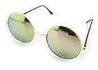 Display of sunglasses on a neutral background.