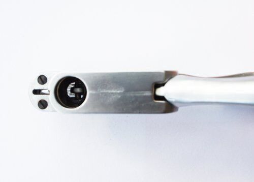 Pattern hole punch demonstrating its ergonomic handle