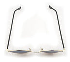 Measurement of the sunglasses frame width at 132 mm.