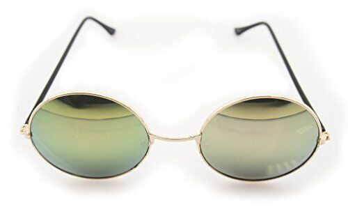Side view showing the silver coloured metal frame of the sunglasses.