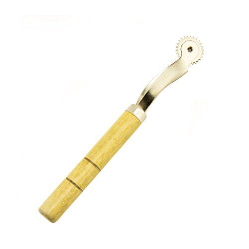 H-1622 SKC wooden toothed tracing wheel on a white background.