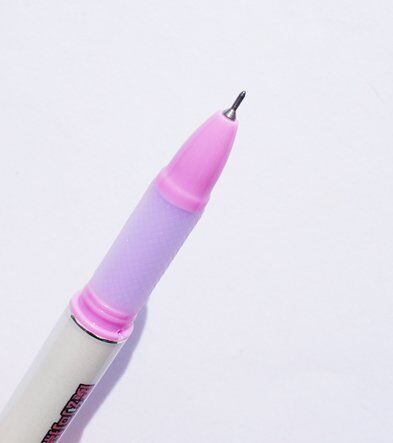 Close-up of the eraser tip of the Magic Erasable Ink Pen
