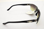Back view highlighting the arm length of the sunglasses.