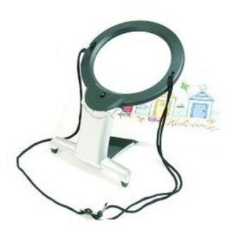 Close-up of the LED magnifier showcasing its lens and lighting.