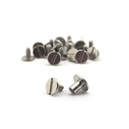 Pack of 25 stylish silver binding screws for organising papers.