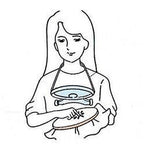 Magnifier being used for detailed embroidery work