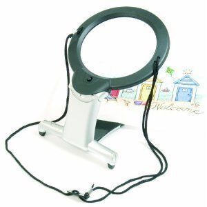 Close-up of the neck magnifier showing the lens and light features