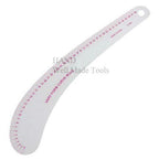Ruler being used for pattern making on a fabric surface